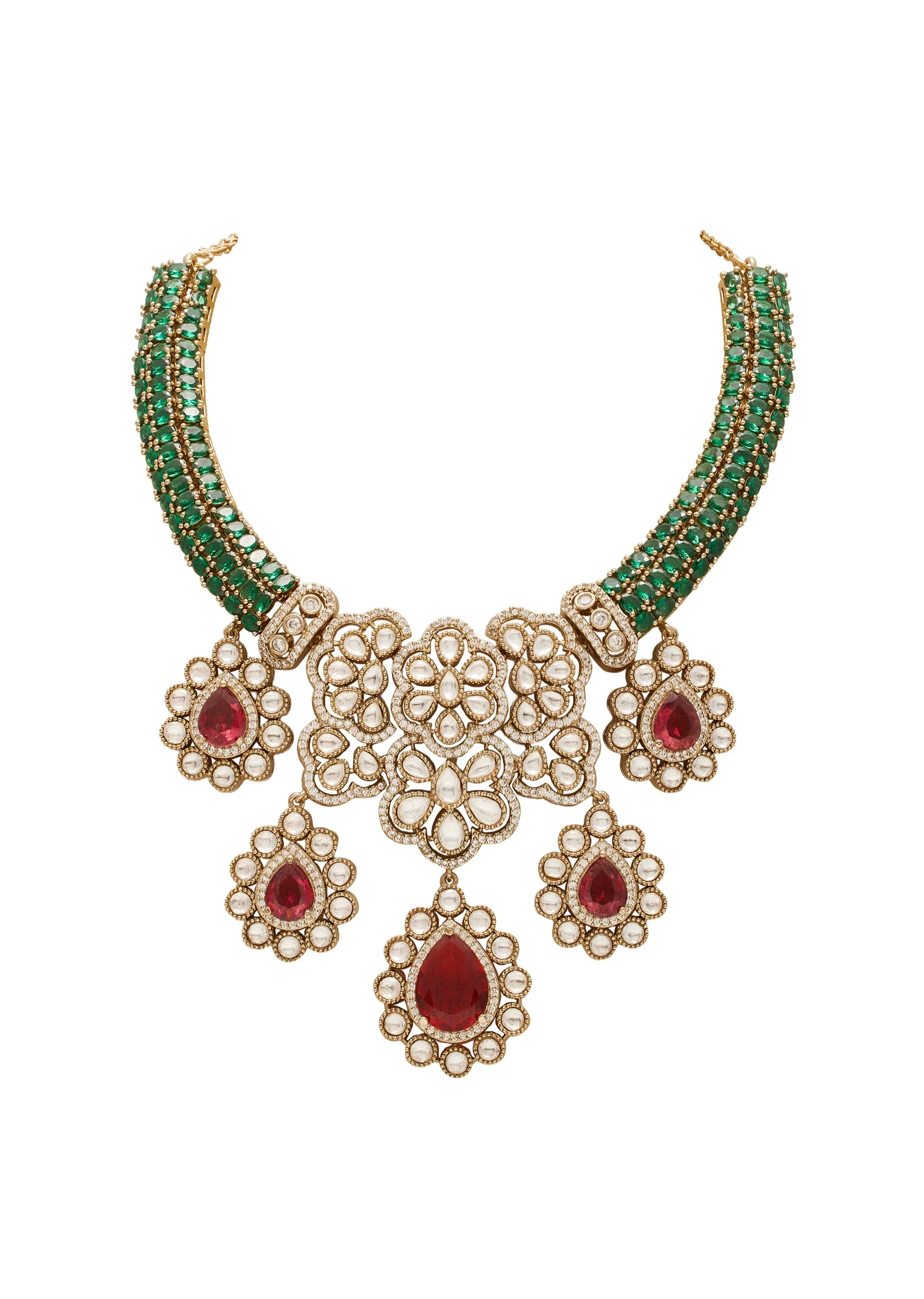 Multi-Stone Bridal Necklace Set