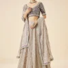 Mauve Pastel Embroidered Lehenga Set