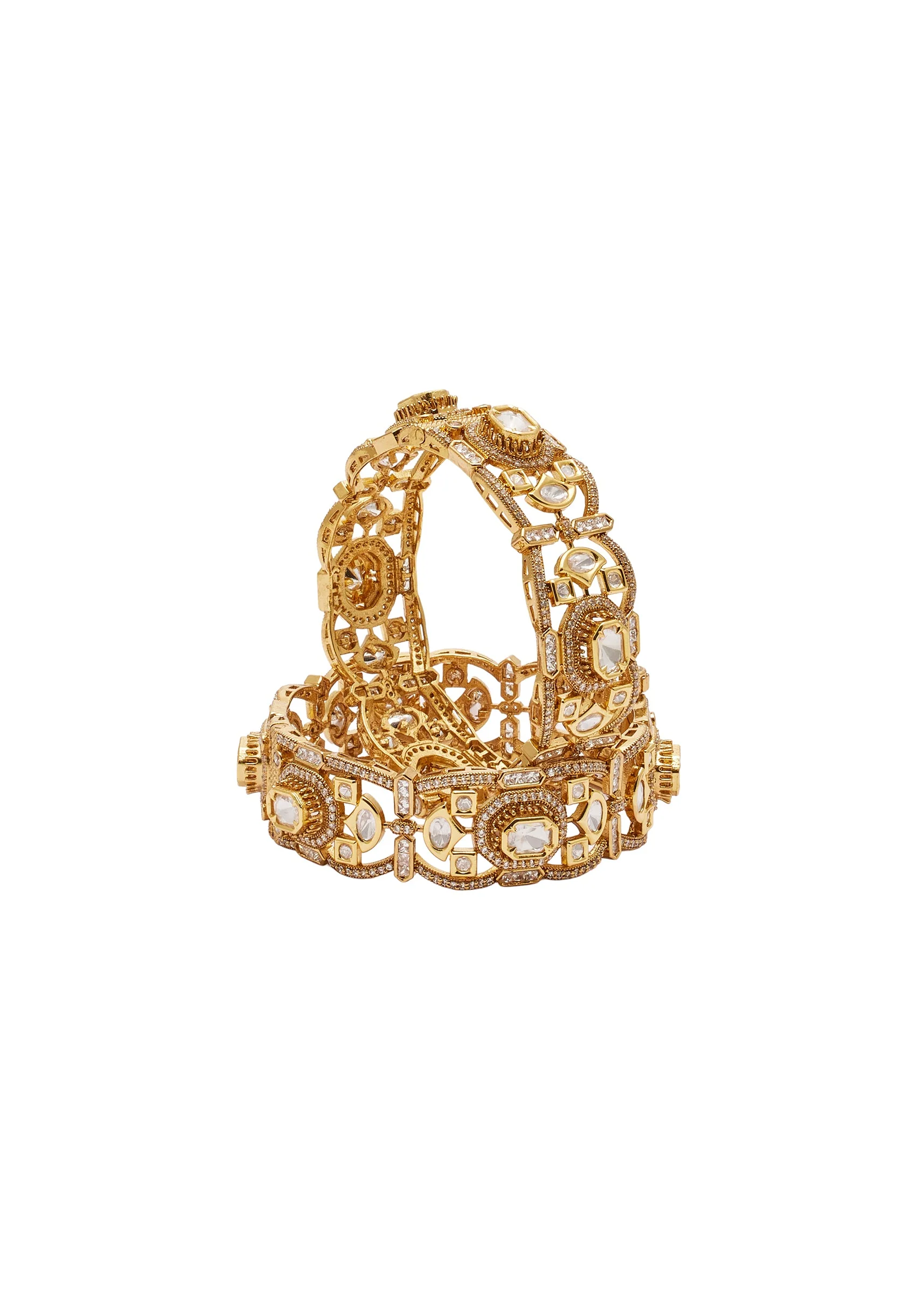 White Gold Wedding Bangles
