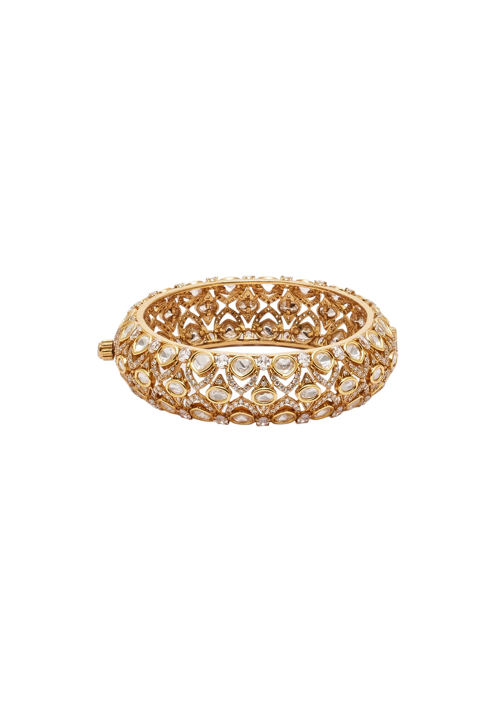 White Gold Mehendi Bangles