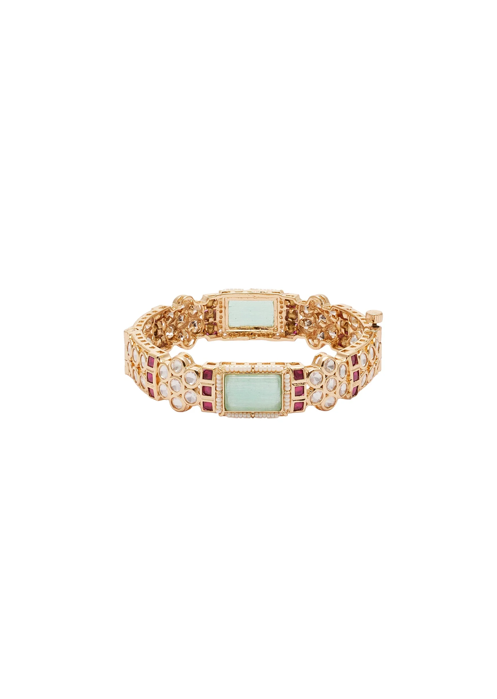 Mint Green Gold Bangles