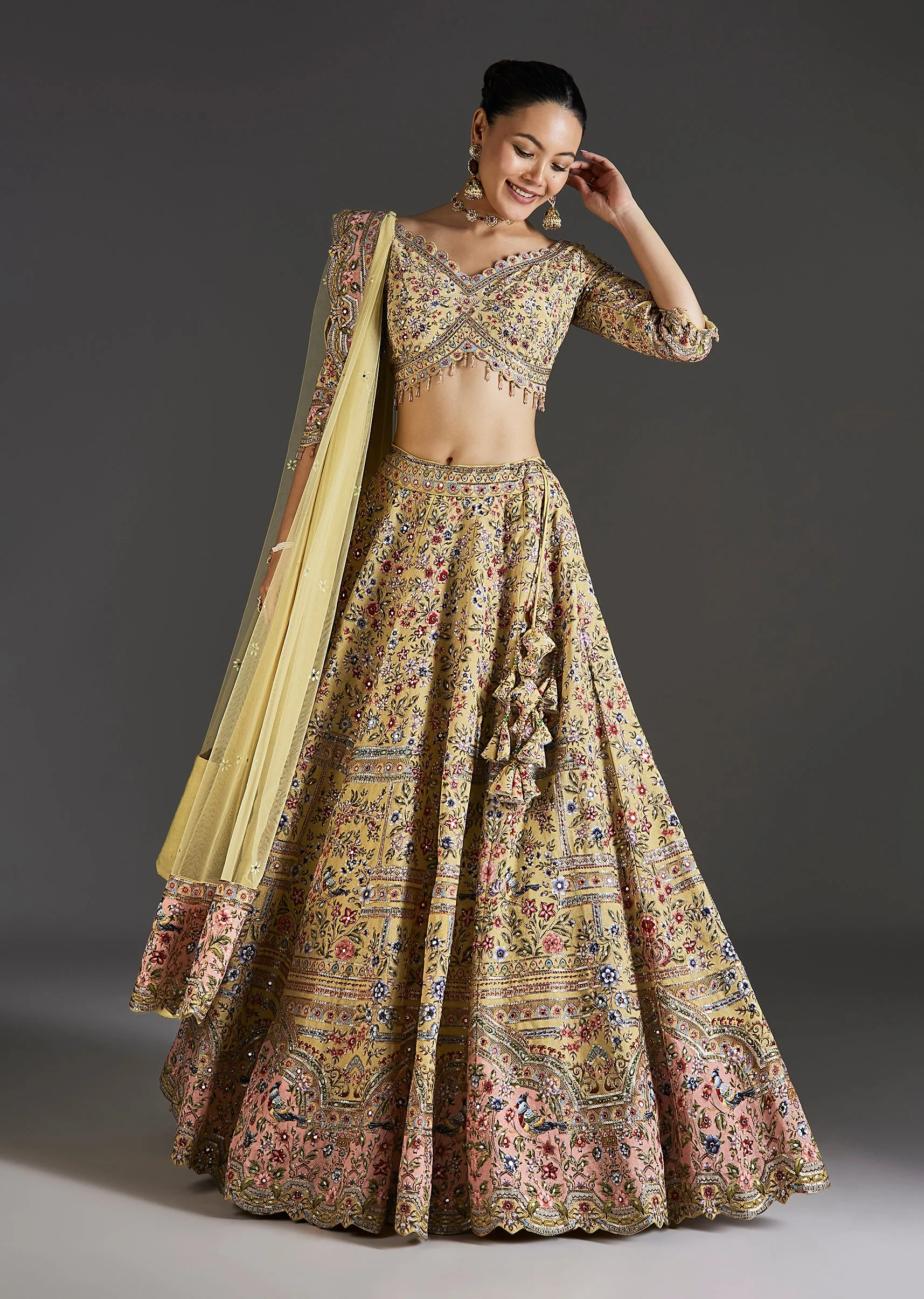 5346-xs-xs-variation-1.webp Yellow Floral Lehenga With Festive Shimmer