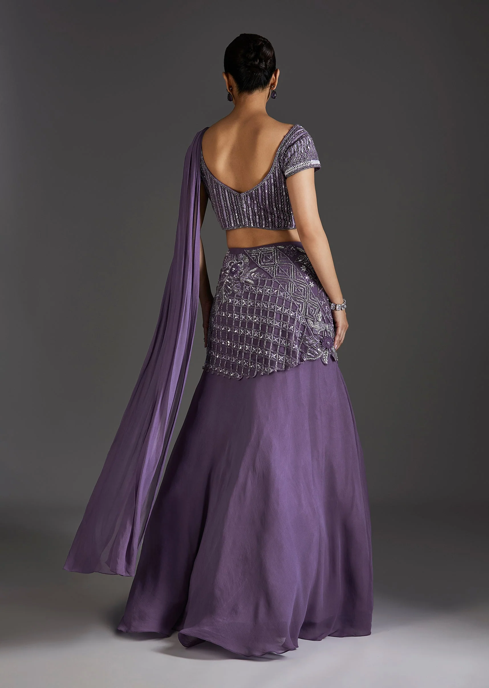 Purple Glamour With Fusion Flair