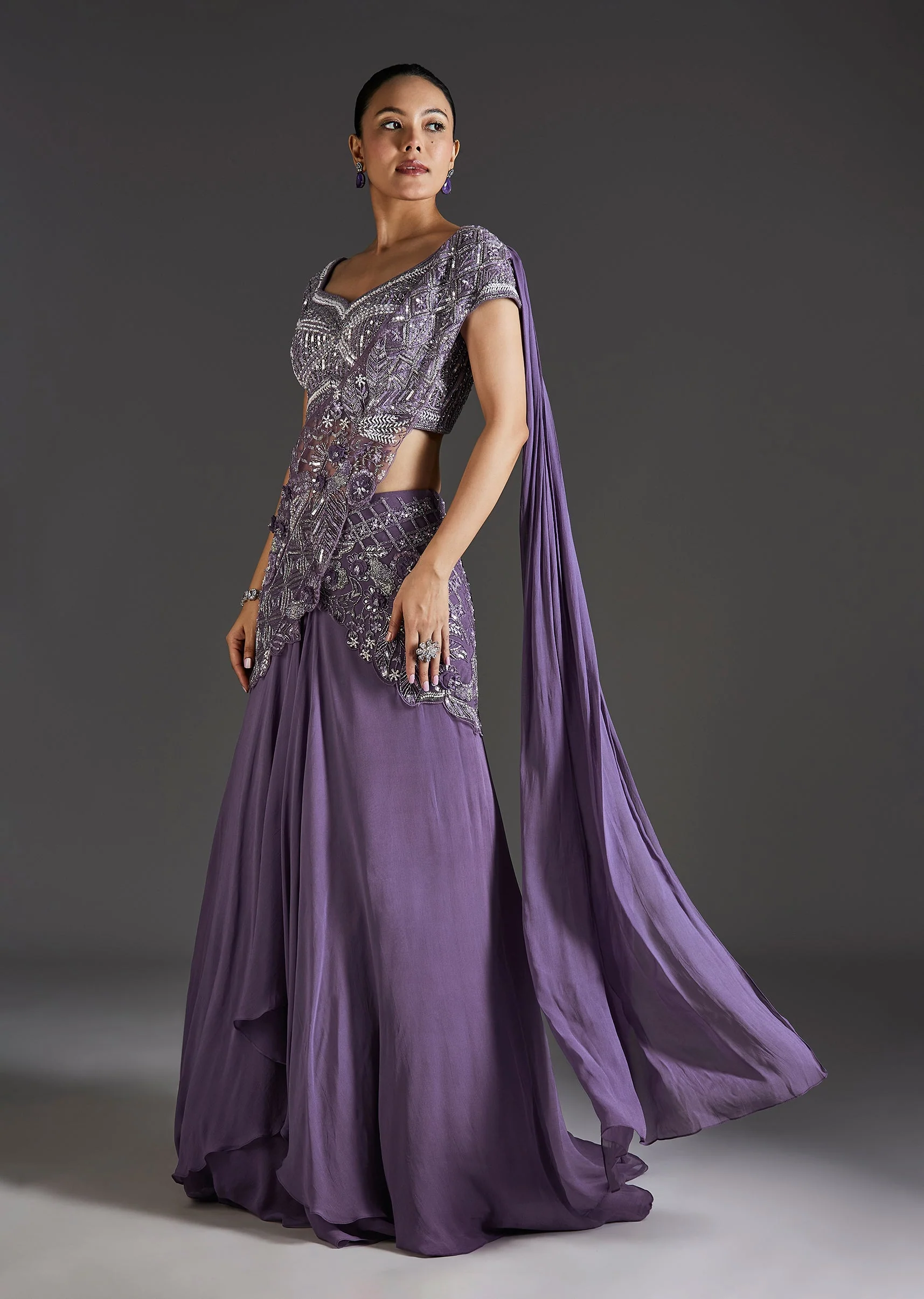 Purple Glamour With Fusion Flair