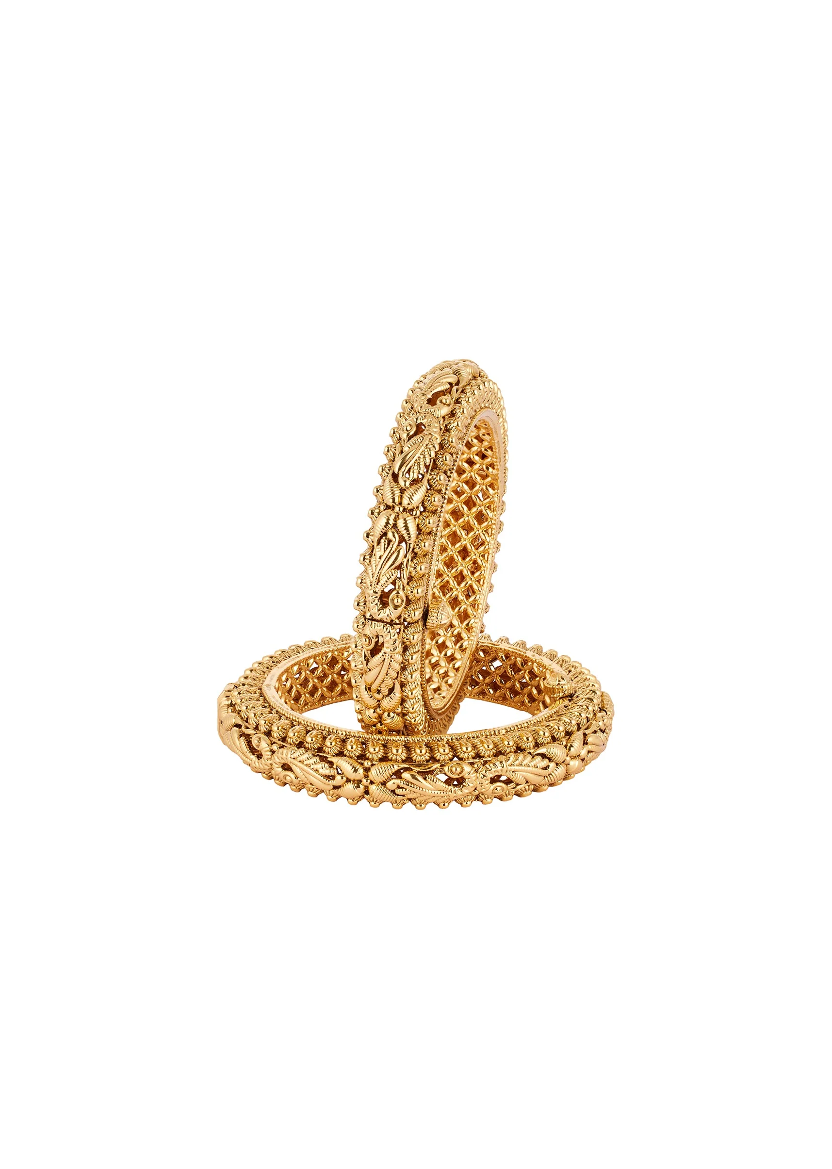 538-gold-toned-bangles-with-intricate-temple-motifs-and-simulated-stones-2.webp Gold Toned Bangles With Intricate Temple Motifs And Simulated Stones