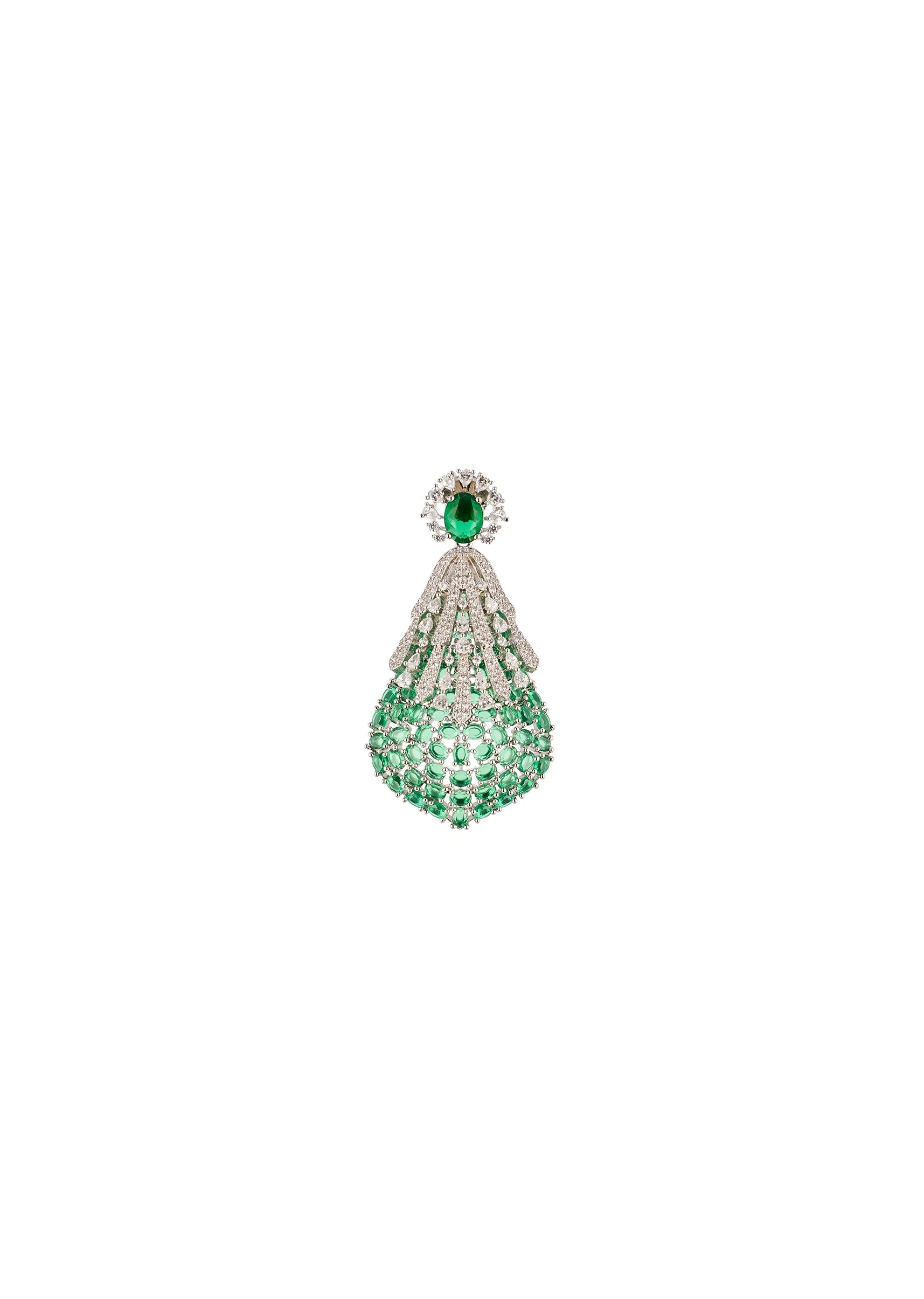 540-green-anti-tarnish-finish-rhodium-plated-brass-long-necklace-set-with-cz-diamond-4.webp Green Anti Tarnish Finish Rhodium Plated Brass Long Necklace Set with CZ Diamond