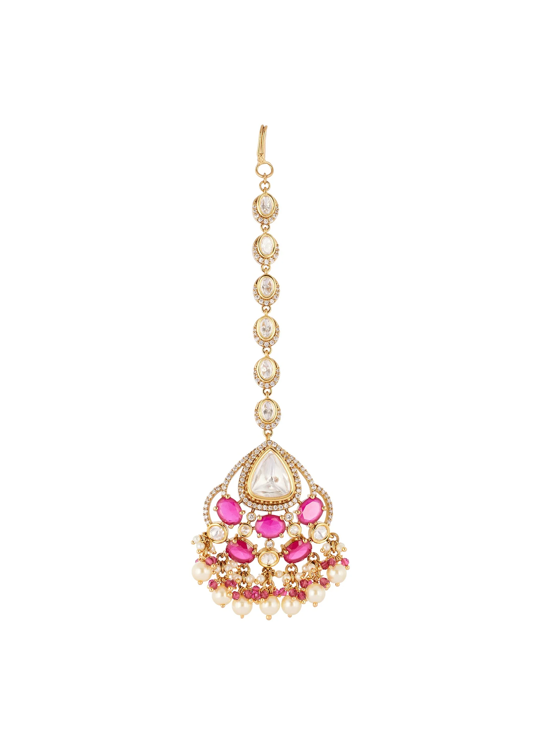 543-red-and-gold-finish-jewellery-set-in-polki-with-semi-precious-stones-and-drops-6.webp Red and Gold Finish Jewellery Set In Polki With Semi Precious Stones And Drops