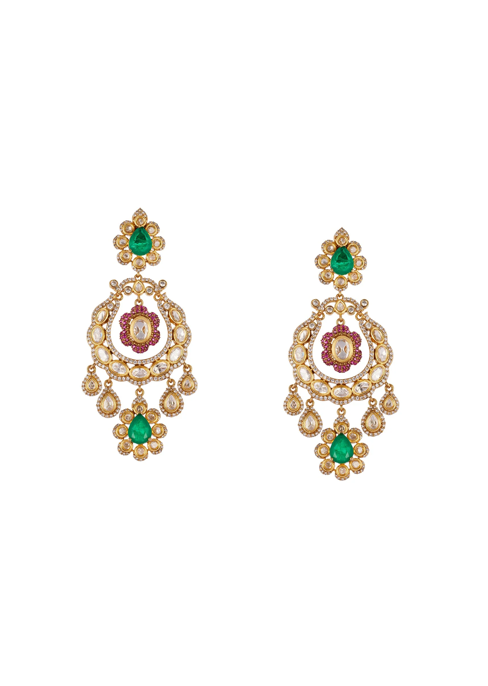 544-multi-red-jewellery-set-in-kundan-polki-4.webp Multi Red Jewellery Set In Kundan Polki