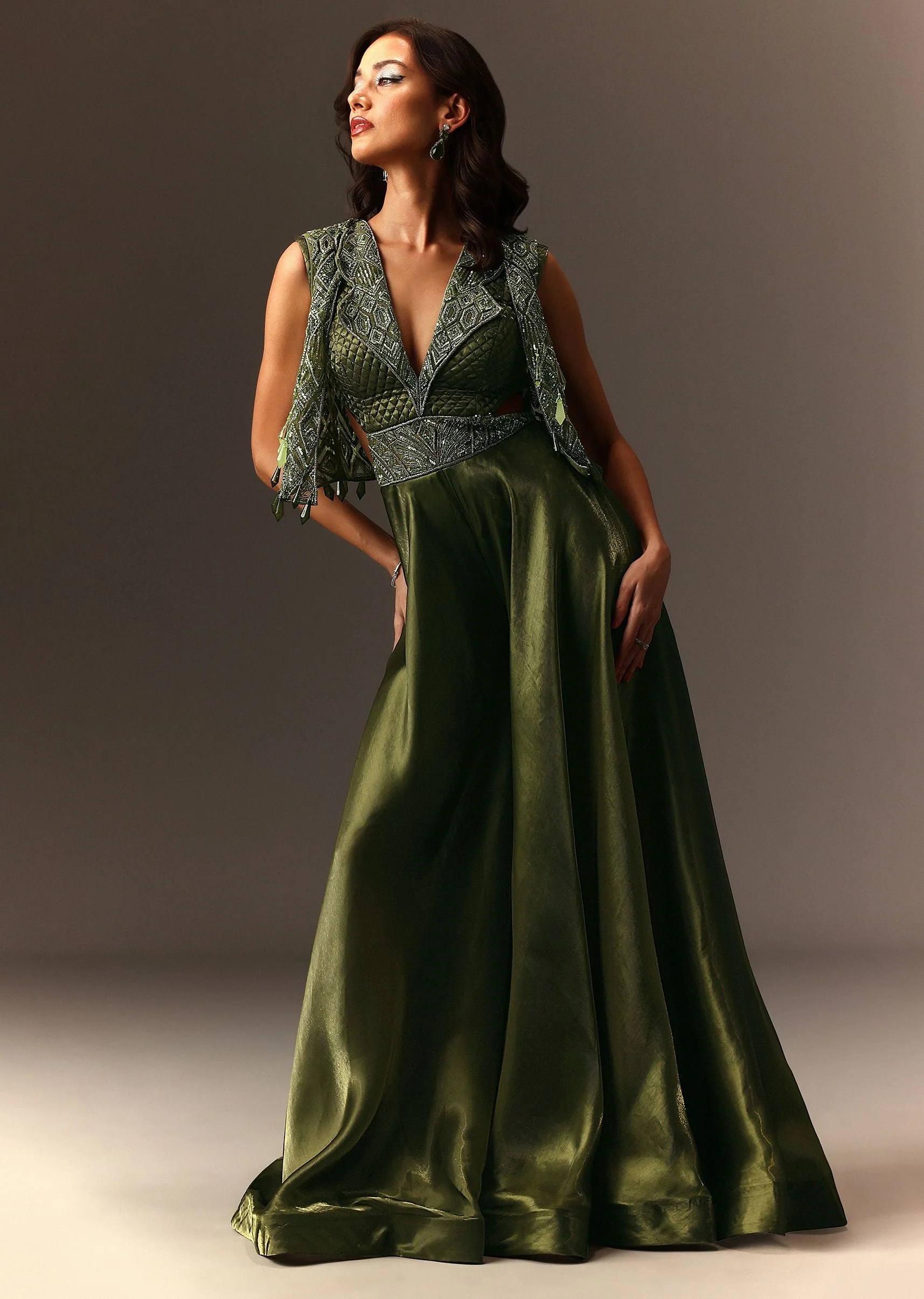 5440-mehendi-green-embroidered-jumpsuit-1.webp Mehendi Green Embroidered Jumpsuit