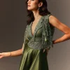 Mehendi Green Embroidered Jumpsuit
