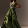 Mehendi Green Embroidered Jumpsuit