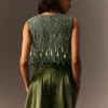 Mehendi Green Embroidered Jumpsuit