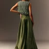 Mehendi Green Embroidered Jumpsuit