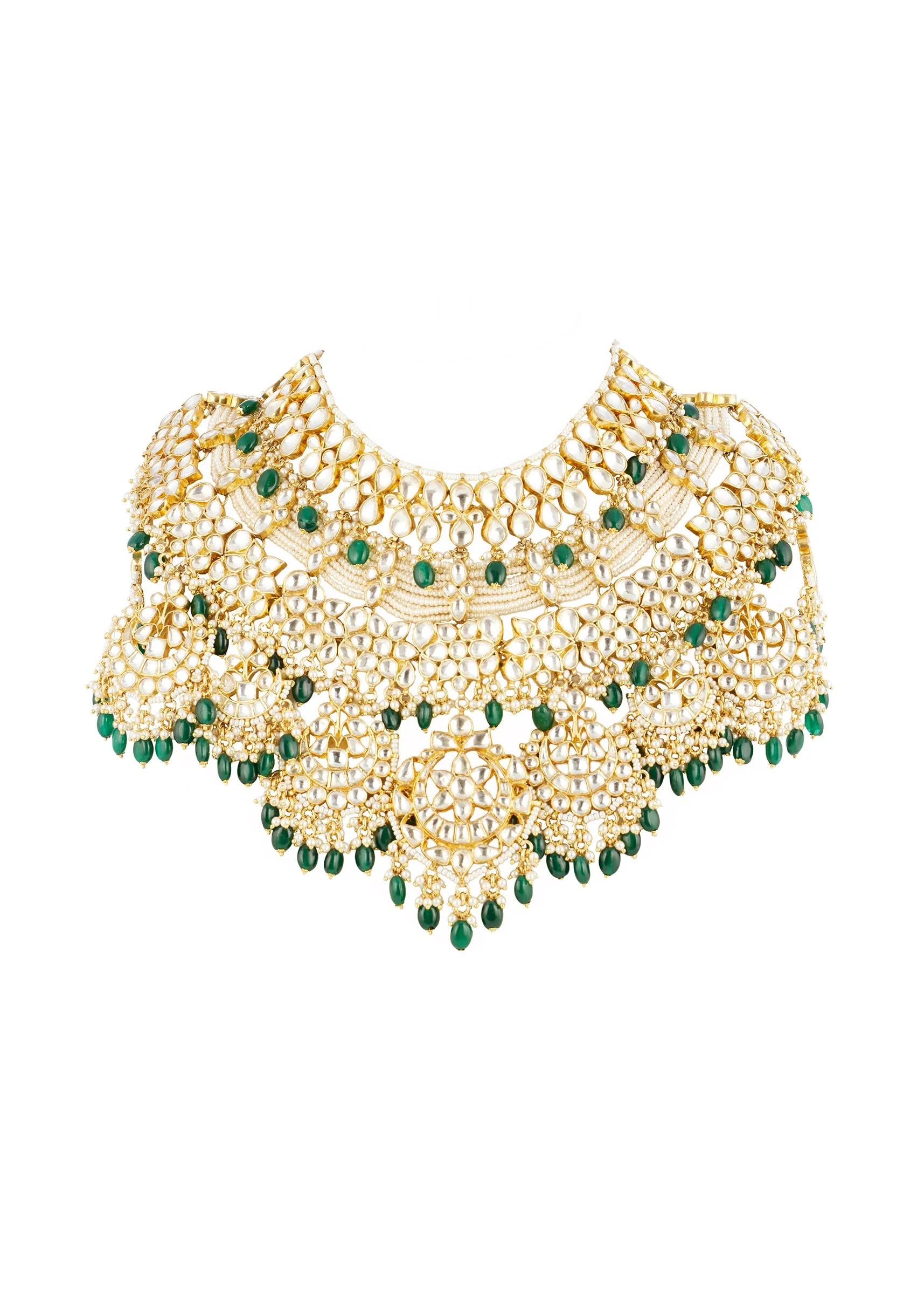 549-green-gold-necklace-set-with-intricate-kundan-details-2.webp Green Gold Necklace Set With Intricate Kundan Details