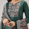 Green Bandhani Banarasi Dhoti Set And Gotta Work