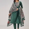 Green Bandhani Banarasi Dhoti Set And Gotta Work