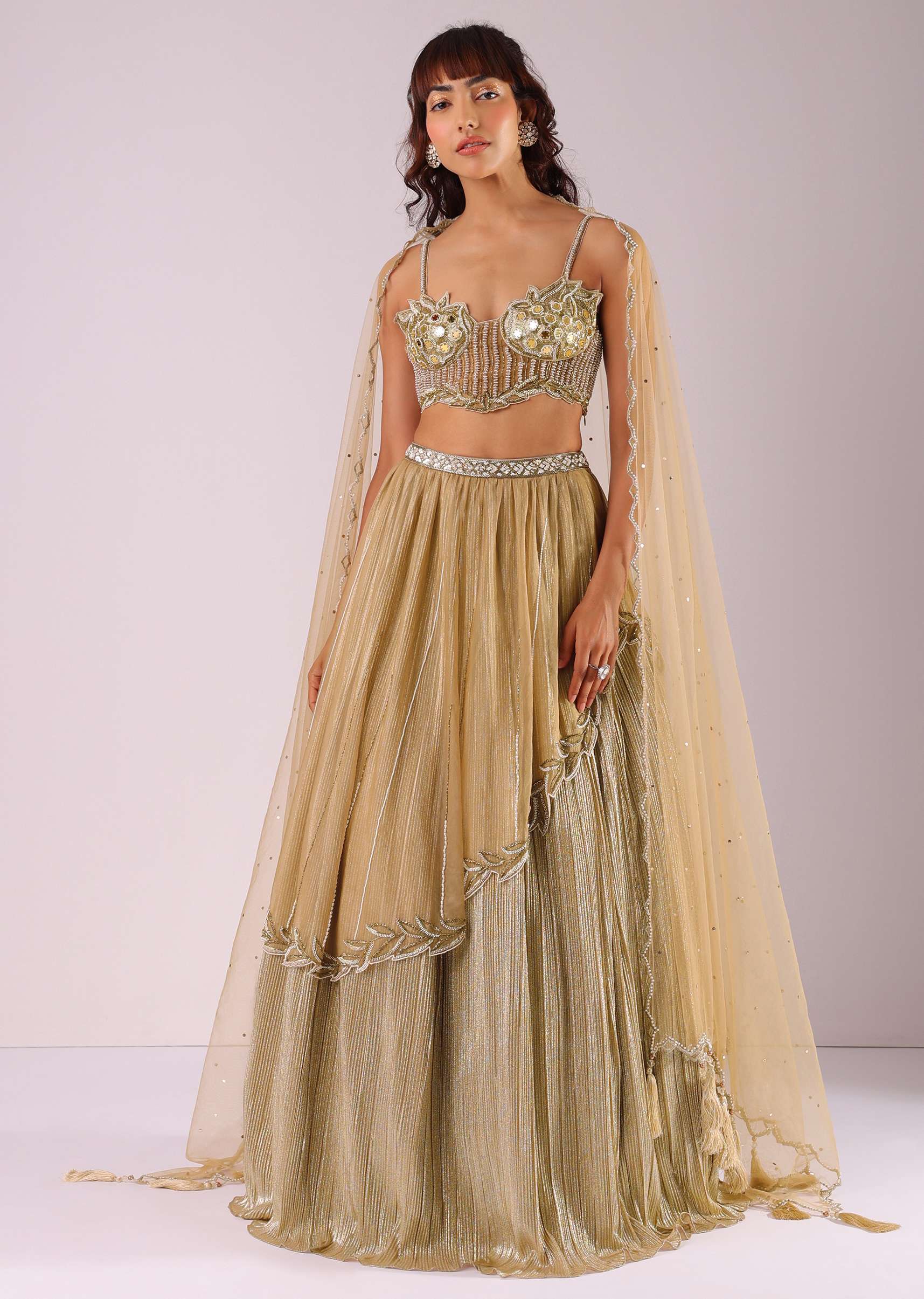 5500-glam-gold-embroidered-lehenga-set-in-foil-knit-fabric-1.jpg Glam Gold Embroidered Lehenga Set In Foil Knit Fabric