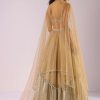 Glam Gold Embroidered Lehenga Set In Foil Knit Fabric