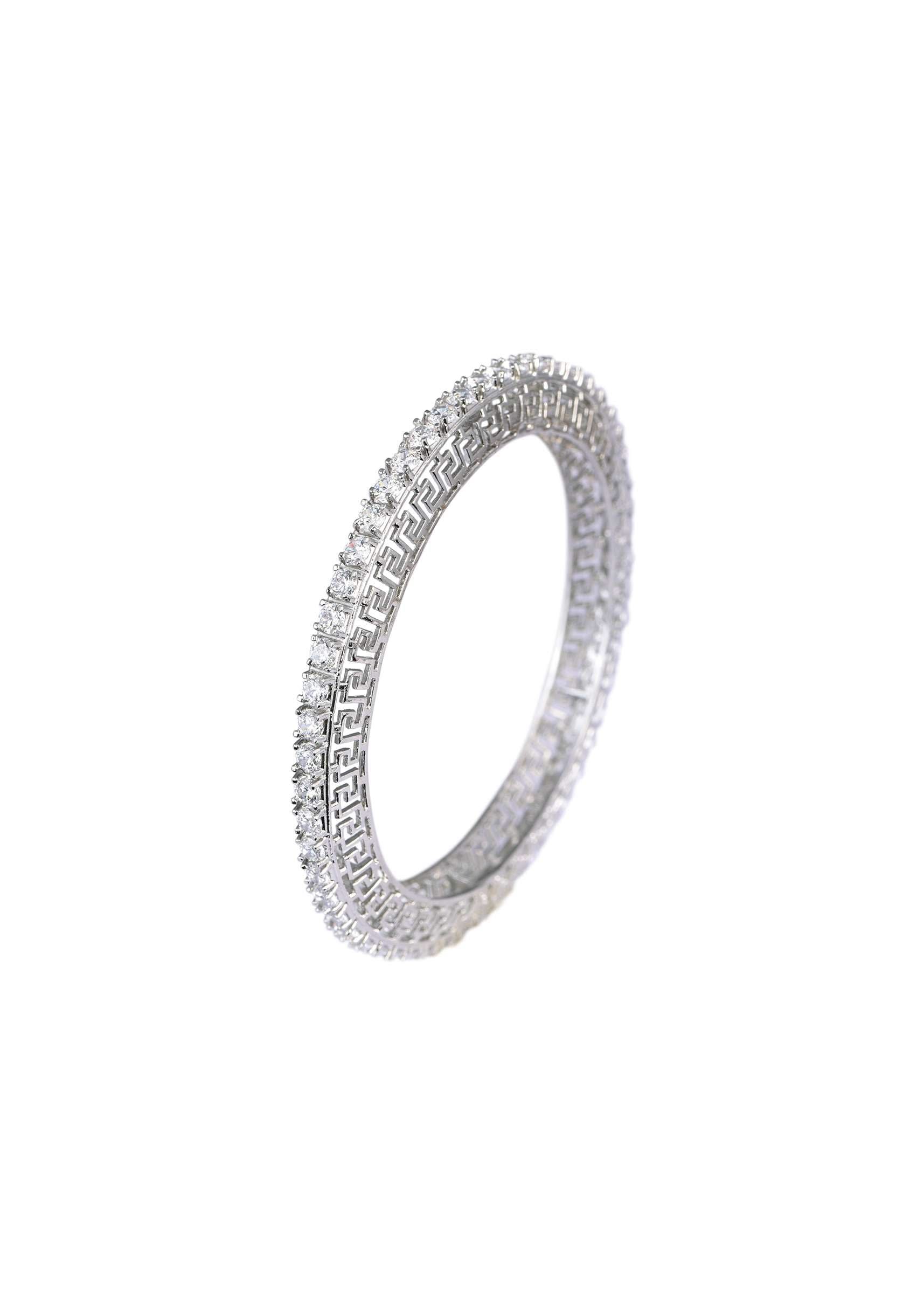 551-92.5-sterling-silver-zirconia-bangles-set-of-2-4.jpg 92.5 Sterling Silver Zirconia Bangles Set of 2