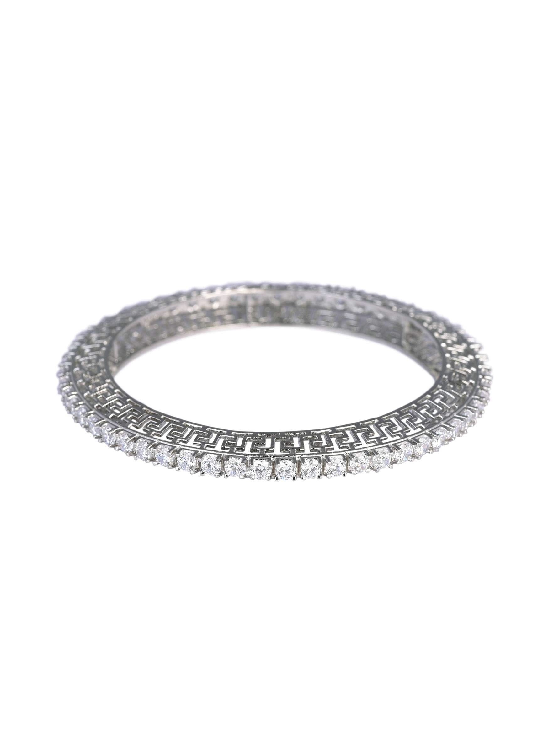 551-92.5-sterling-silver-zirconia-bangles-set-of-2-5.jpg 92.5 Sterling Silver Zirconia Bangles Set of 2