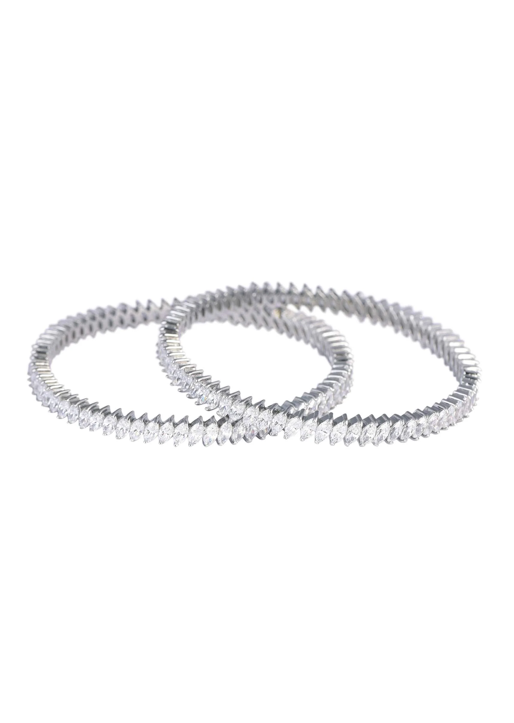 552-92.5-sterling-silver-white-zirconia-bangles-set-of-2-3.webp 92.5 Sterling Silver White Zirconia Bangles Set of 2