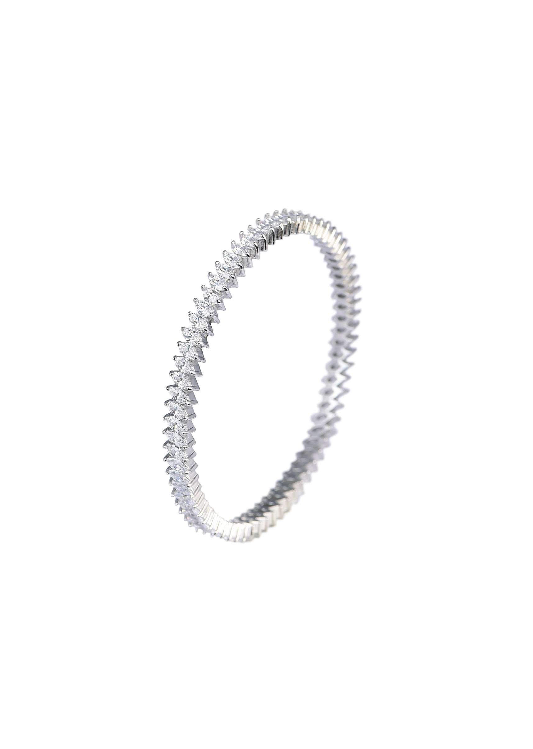 552-92.5-sterling-silver-white-zirconia-bangles-set-of-2-5.jpg 92.5 Sterling Silver White Zirconia Bangles Set of 2