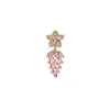 Red And Gold Floral Stone Necklace Set With Maangtikka