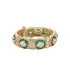 Green And Gold Stone Encrusted Bangle Set