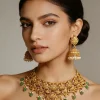 Green Kundan Choker Necklace Set