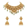 Green Kundan Choker Necklace Set