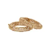 Lustrous White Gold Bangles With Intricate Bridal Detailing