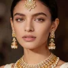Gold Kundan Bridal Necklace Set