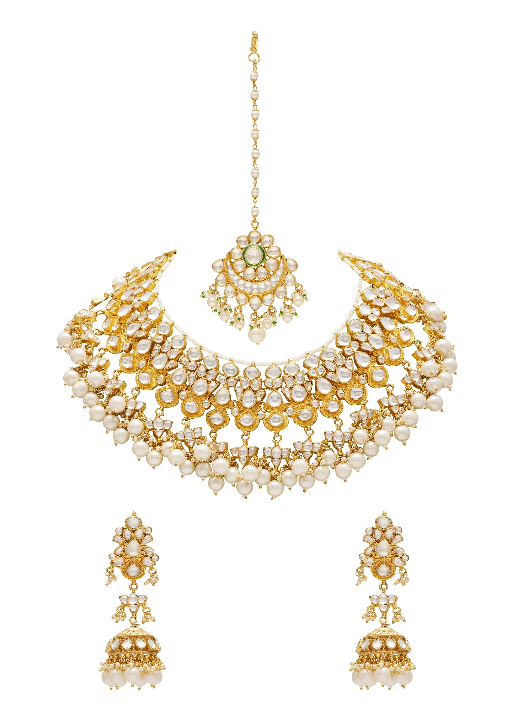 Gold Kundan Bridal Necklace Set
