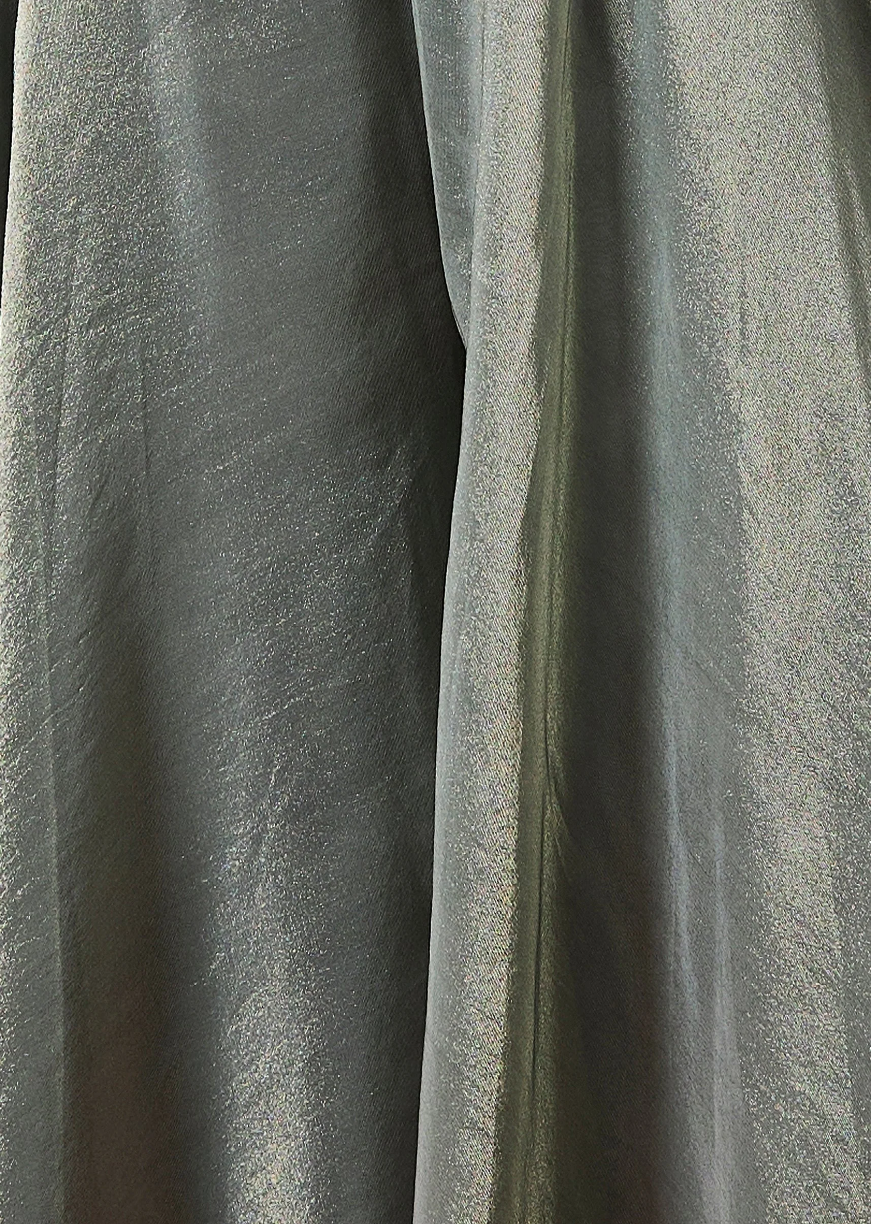 Greenish Grey Tissue Fusion Lehenga With Cape