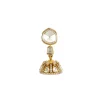 Gold Plated Kundan Polki Short Necklace Set With Earrings