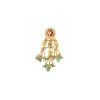 Gold Tone Choker Set With Red Green Stone And Pearl Drops Embellishments
