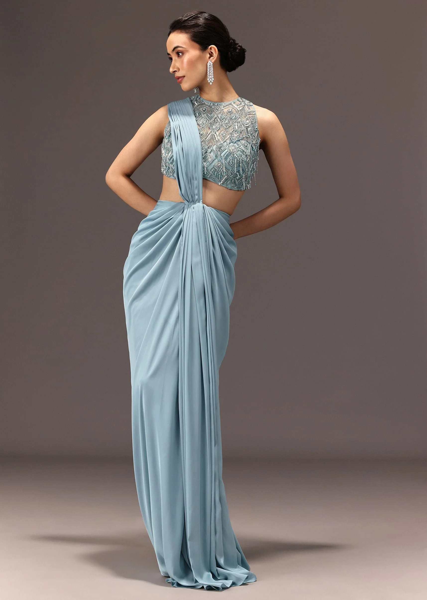 5754-sky-blue-semi-stitched-saree-with-embroidered-blouse-1.webp Sky Blue Semi Stitched Saree With Embroidered Blouse
