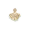 Gold finish Kundan Polki Statement Earrings