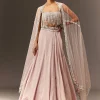 Lilac Lehenga And Stone Embellished Blouse With Dupatta