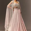 Lilac Lehenga And Stone Embellished Blouse With Dupatta
