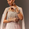 Lilac Lehenga And Stone Embellished Blouse With Dupatta