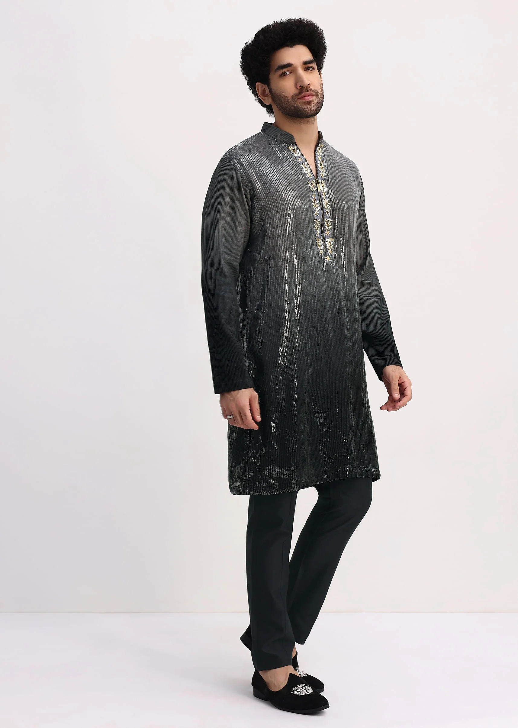 5863-grey-shaded-sequin-zipper-kurta-with-black-pants-1.webp Grey Shaded Sequin Zipper Kurta With Black Pants
