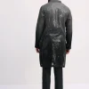 Grey Shaded Sequin Zipper Kurta With Black Pants