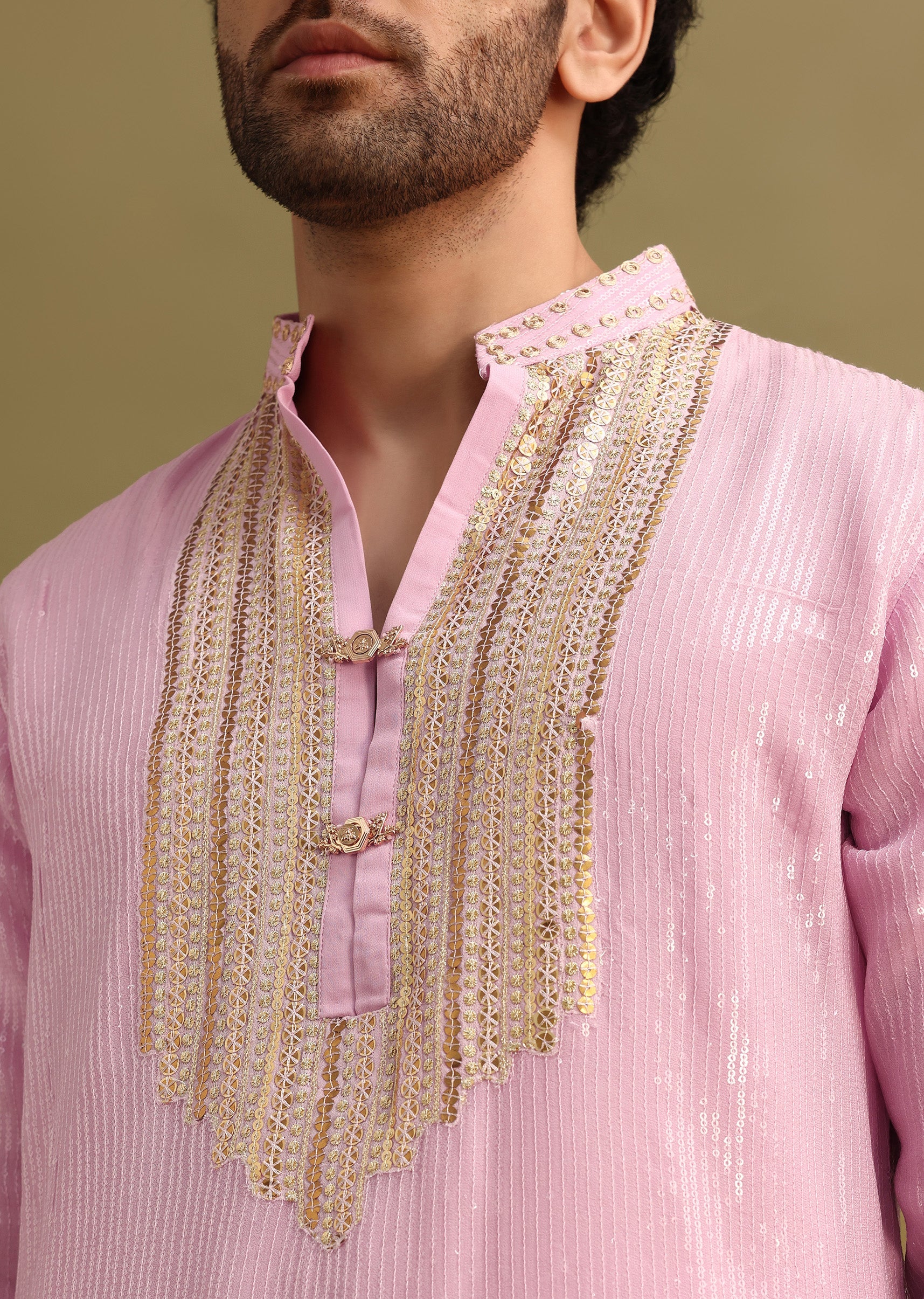 5872-pink-gold-sequin-work-kurta-pant-set-1.jpg Pink Gold Sequin Work Kurta Pant Set