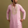 5872-pink-gold-sequin-work-kurta-pant-set-3.webp Pink Gold Sequin Work Kurta Pant Set