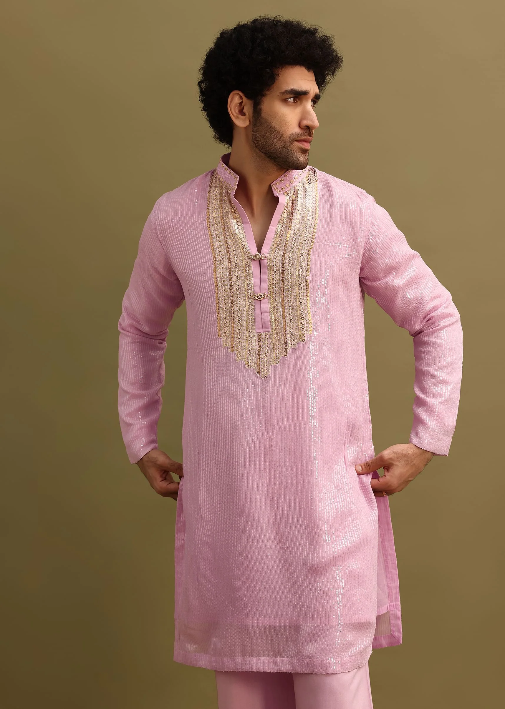 5872-pink-gold-sequin-work-kurta-pant-set-3.webp Pink Gold Sequin Work Kurta Pant Set