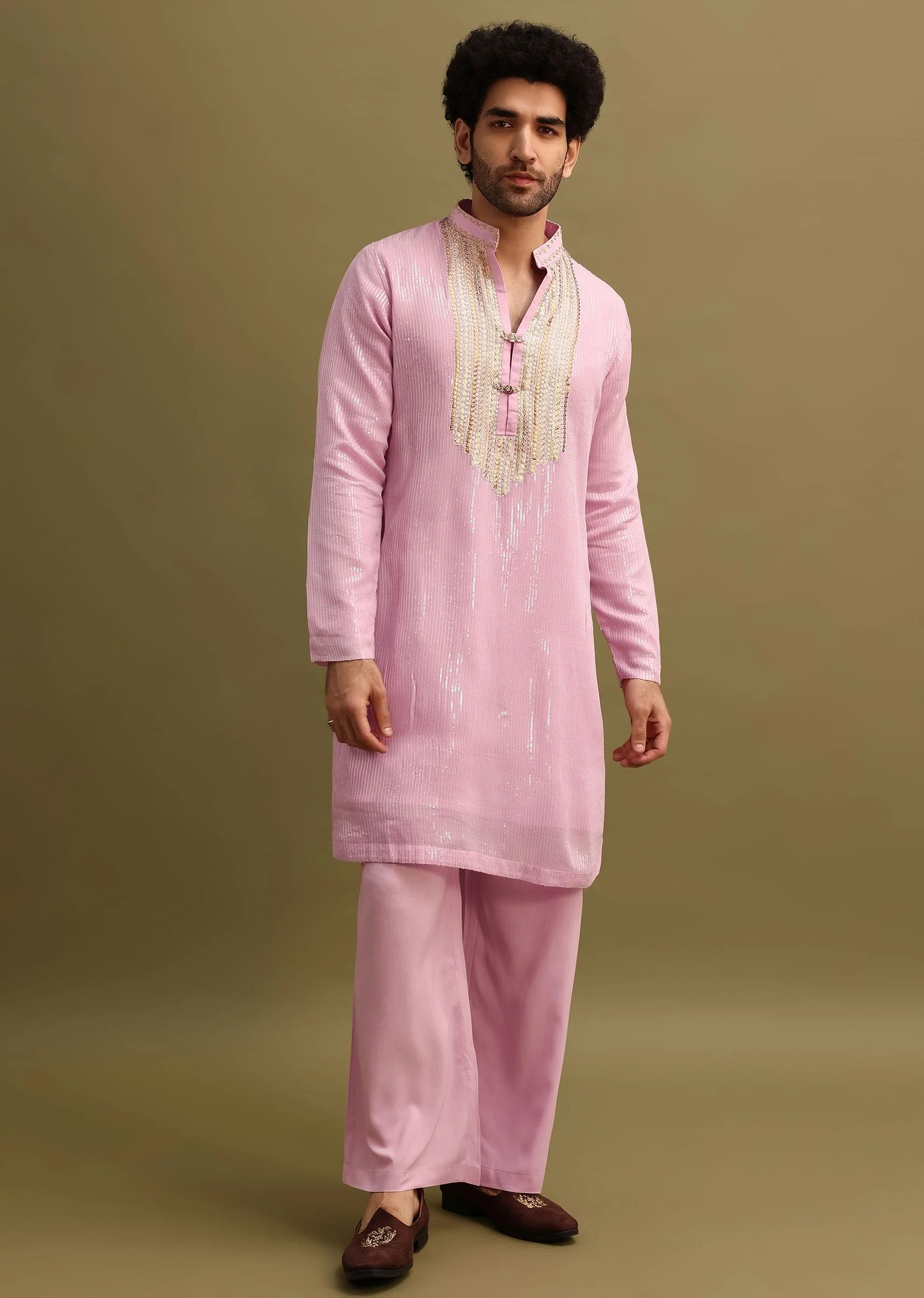 5872-pink-gold-sequin-work-kurta-pant-set-4.webp Pink Gold Sequin Work Kurta Pant Set