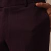 Purple Wine Coloured Tuxedo With Intricate All Over Embroidery