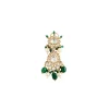 Elegant Kundan And Green Bead Bridal Necklace Set
