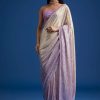 Lavender Purple Ombre Sequins Saree With An Embellished Border